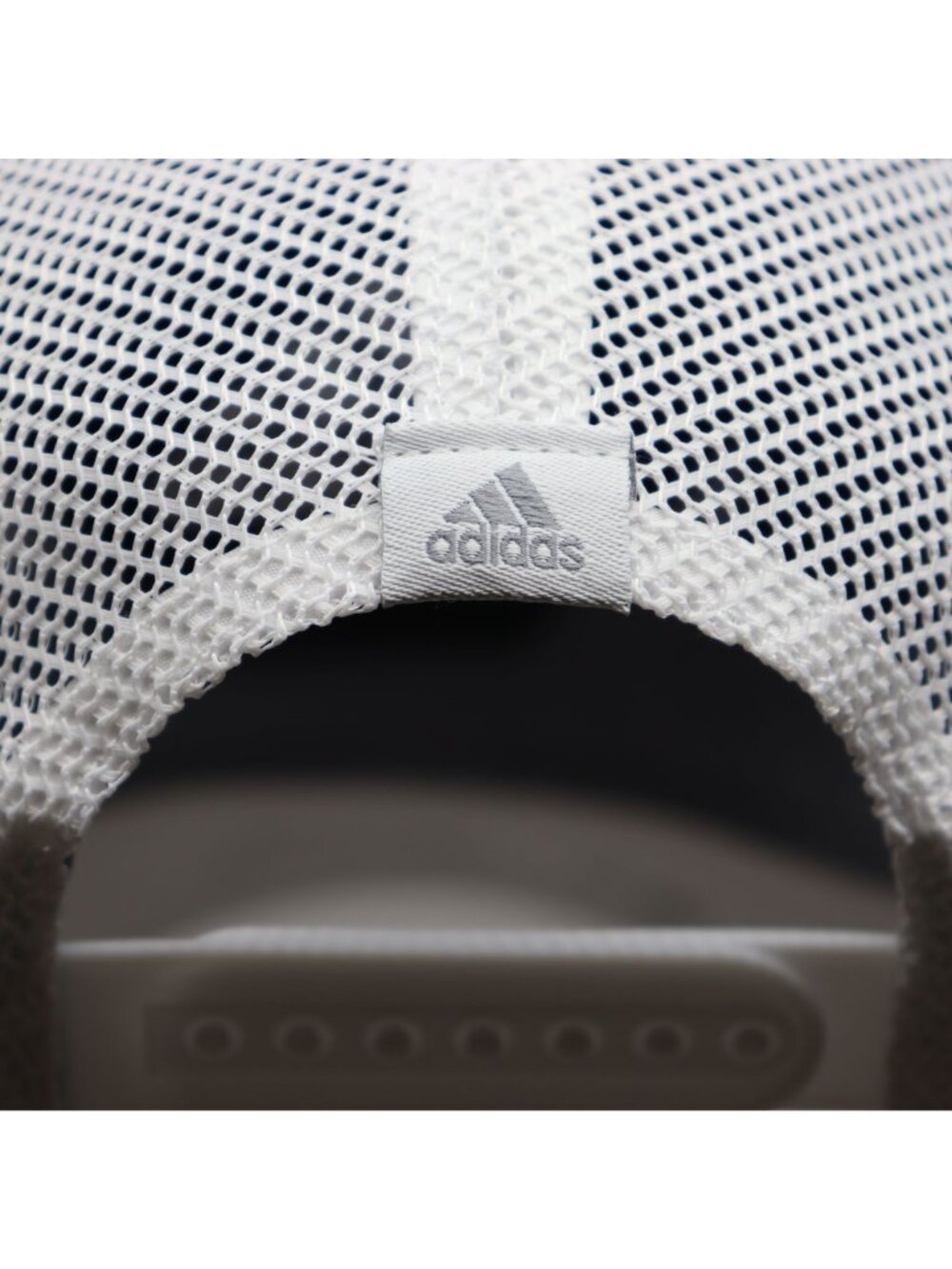 Adidas Baseball Cap Womens White Mesh Trucker Style Embroidered Logo Snapback - Picture 8 of 11